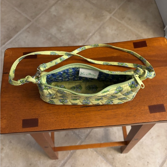 Vera Bradley Bright Green with Floral Design Small Purse - Picture 5 of 6